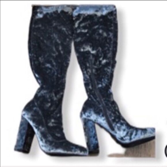 COPY - PENNY LOVES KENNY OVER KNEE VELVET BOOTS. … - Picture 6 of 8